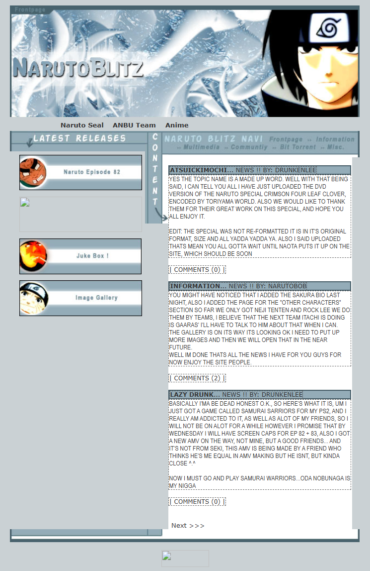 From 2004! Narutoblitz.com it was actually popular!
