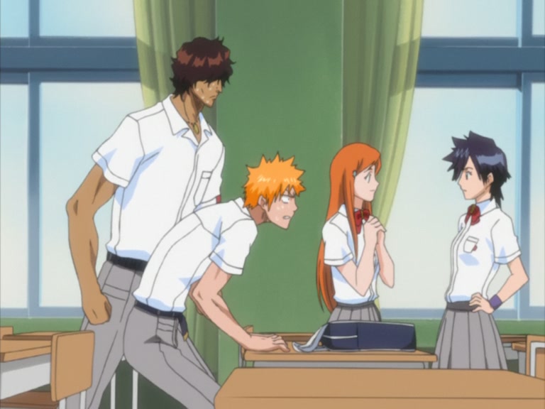 Bleach Ep 64: New School Term, Renji Has Come to the Material World?! @ 00:04:35