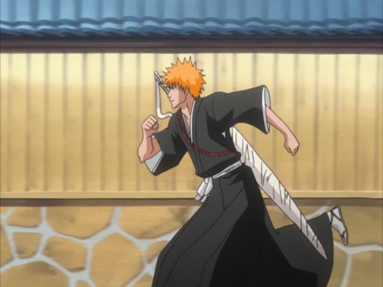 Bleach Ep 95: Byakuya Takes the Field! Dance of the Wind-Splitting Cherry Blossoms @ 00:02:04