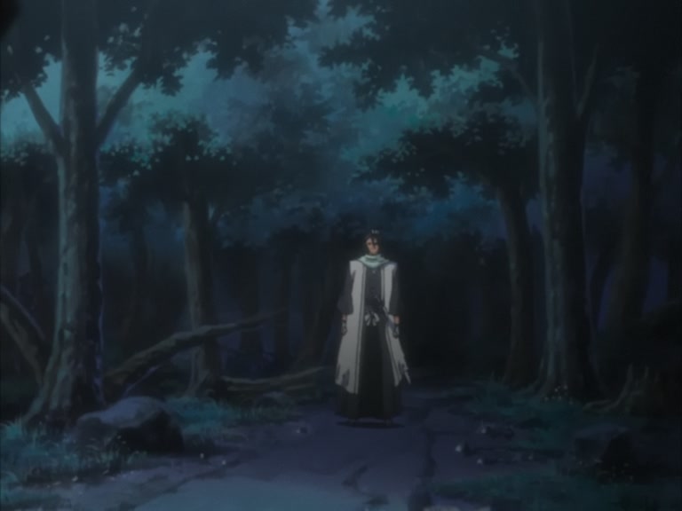Bleach Ep 95: Byakuya Takes the Field! Dance of the Wind-Splitting Cherry Blossoms @ 00:02:58