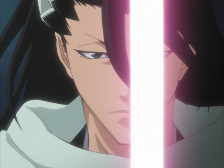 Bleach Ep 95: Byakuya Takes the Field! Dance of the Wind-Splitting Cherry Blossoms @ 00:08:06