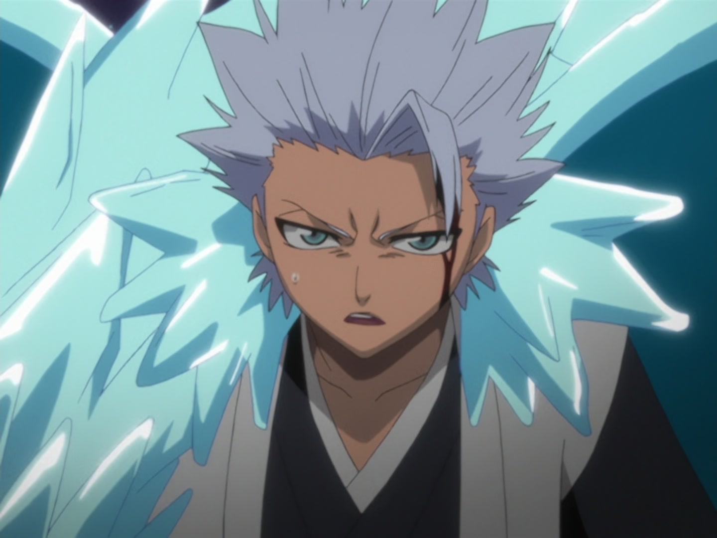 Bleach Ep 120: Hitsugaya Scatters! The Broken Hyorinmaru @ 00:04:35