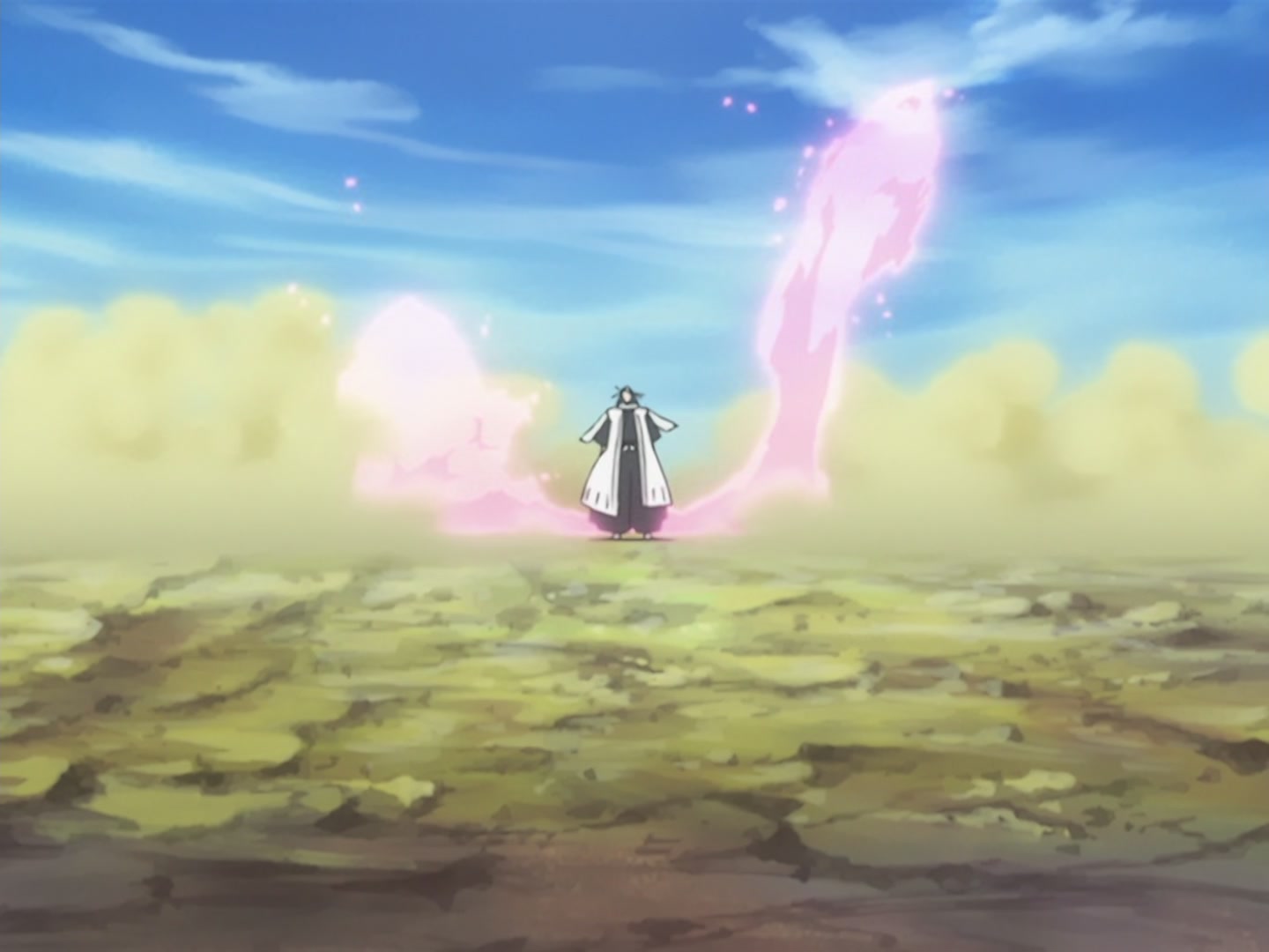 Bleach Ep 124: Collision! Black Bankai and White Bankai @ 00:05:37