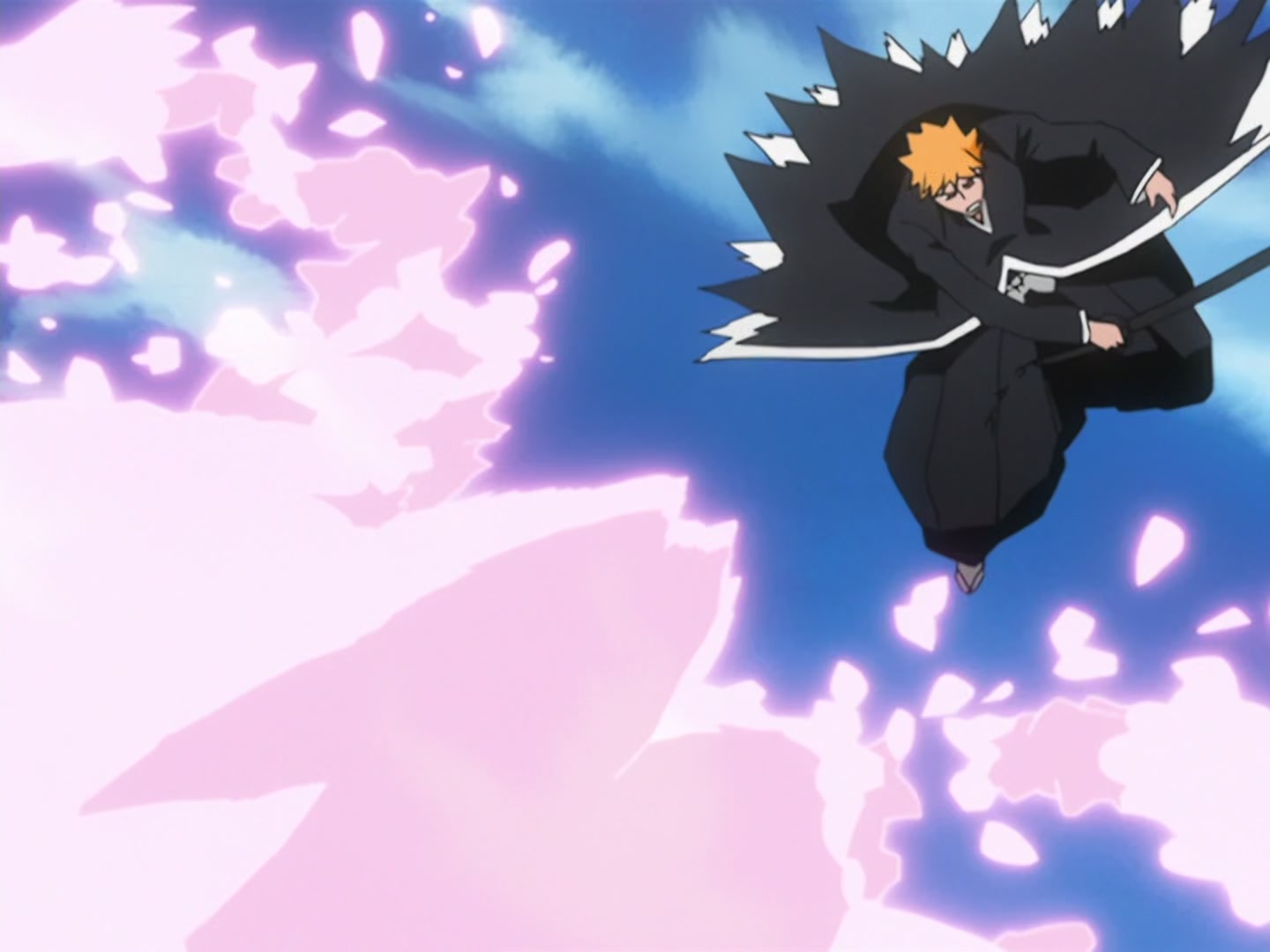 Bleach Ep 124: Collision! Black Bankai and White Bankai @ 00:05:47