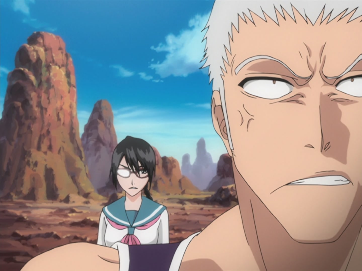 Bleach Ep 126: Uryu vs. Ryuken! Clash of the Parent-Child Quincys @ 00:15:06