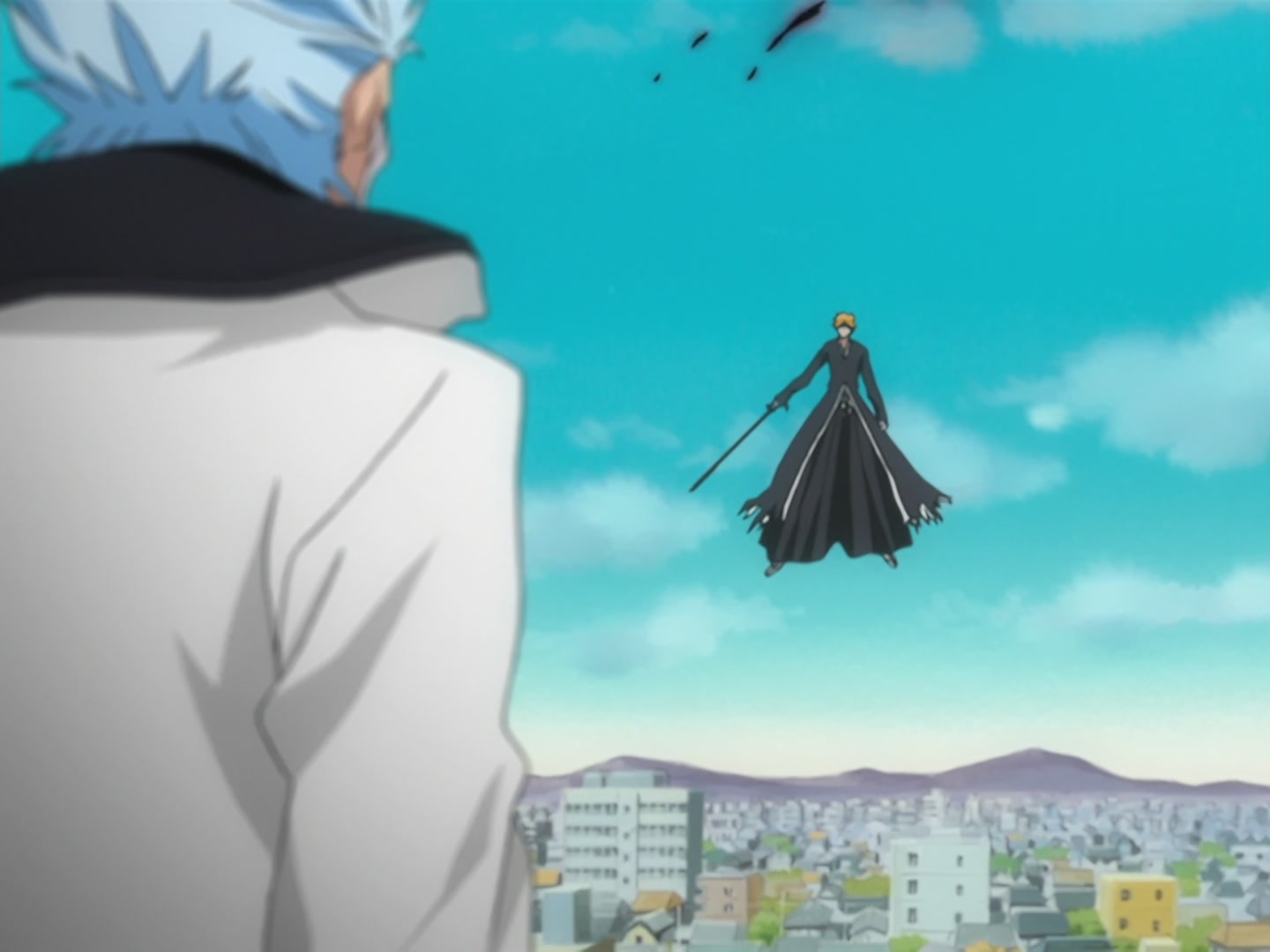 Bleach Ep 139: Ichigo vs. Grimmjow, the 11-second Battle! @ 00:04:55