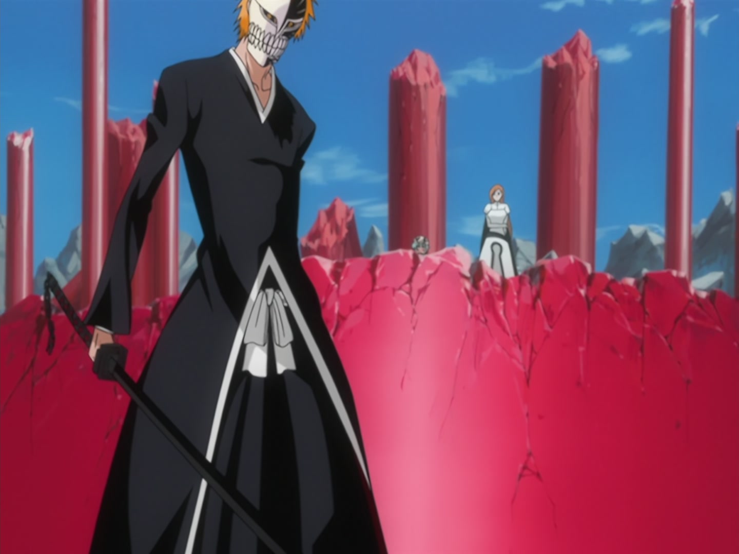 Bleach Ep 166: Desperate Effort vs. Desperate Effort! Hollowized Ichigo @ 00:04:35