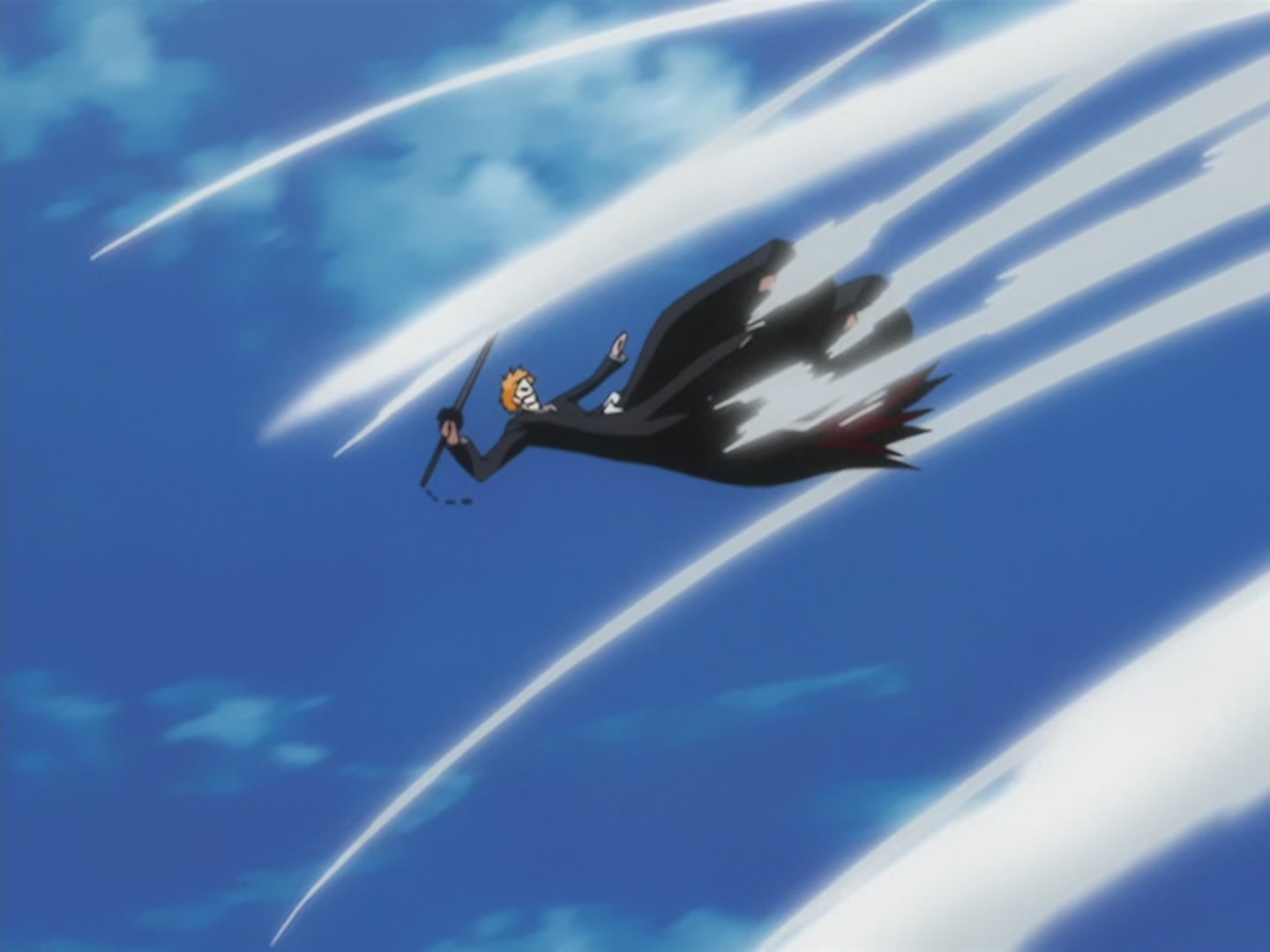 Bleach Ep 166: Desperate Effort vs. Desperate Effort! Hollowized Ichigo @ 00:09:06