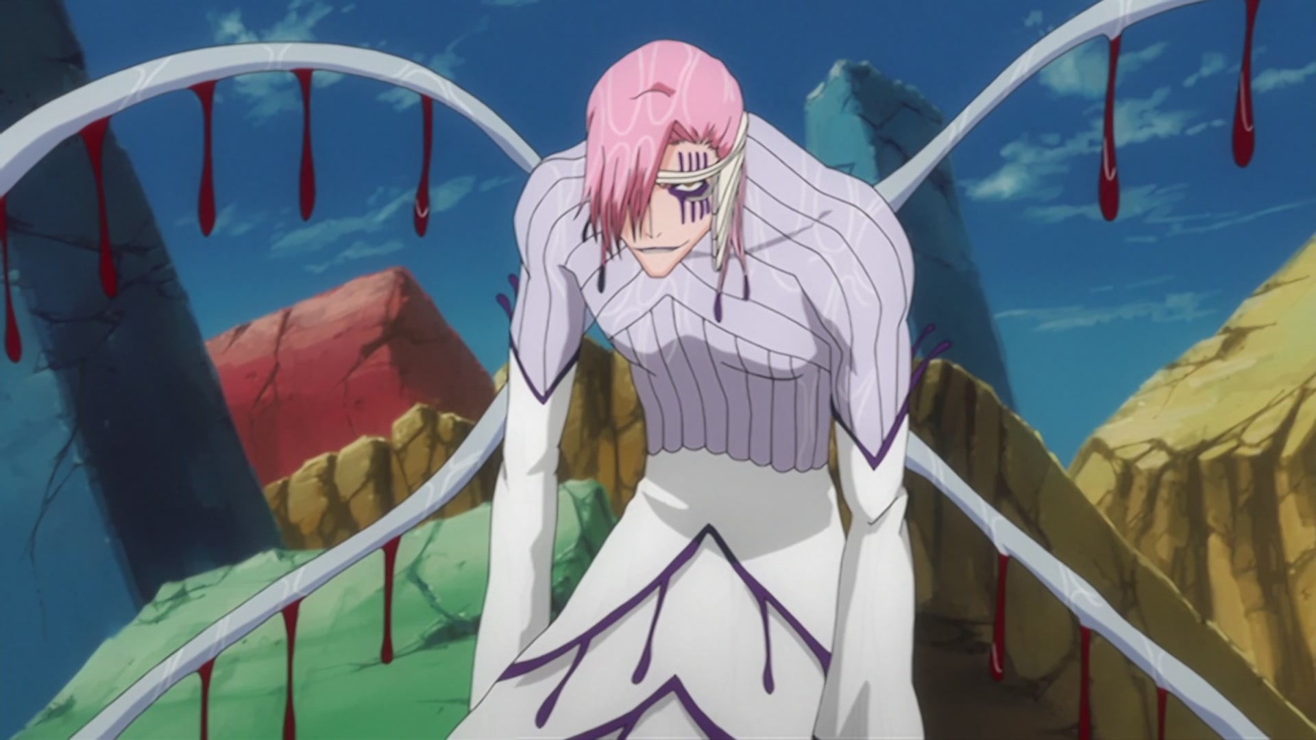 Bleach Ep 200: The Hardest Body!? Cut Down Nnoitra @ 00:02:11