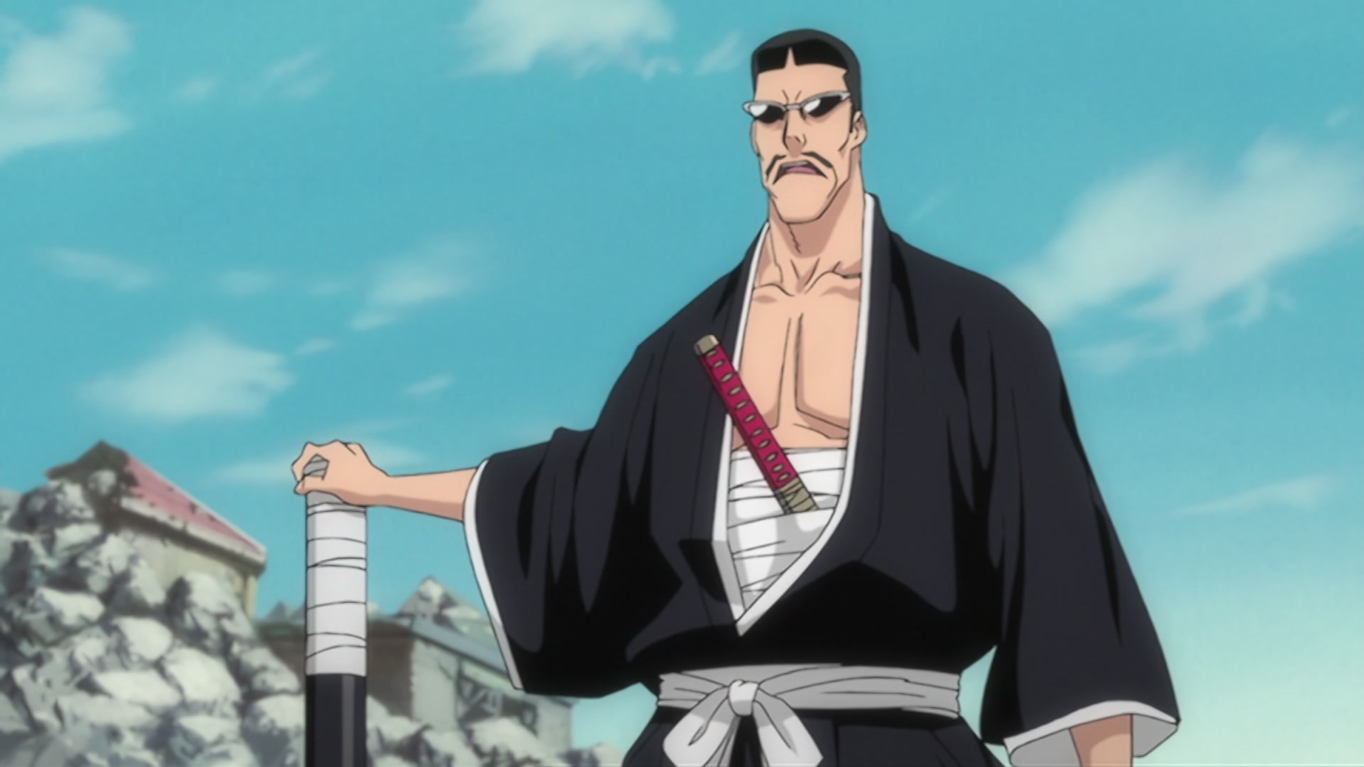 Bleach Ep 220: Ikkaku Falls! The Shinigami's Crisis @ 00:07:36