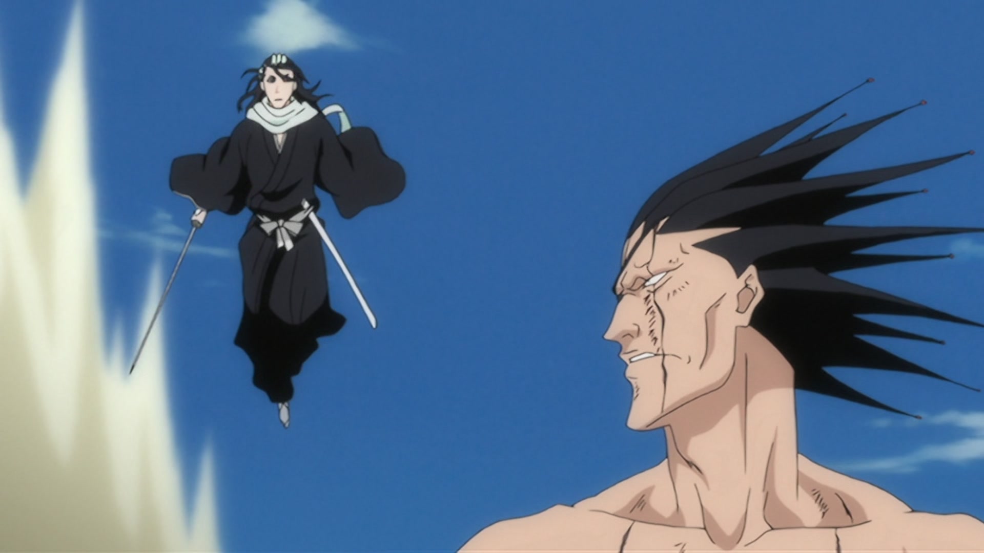 Bleach Ep 289: Byakuya vs. Kenpachi?! The Melee Begins @ 00:02:36
