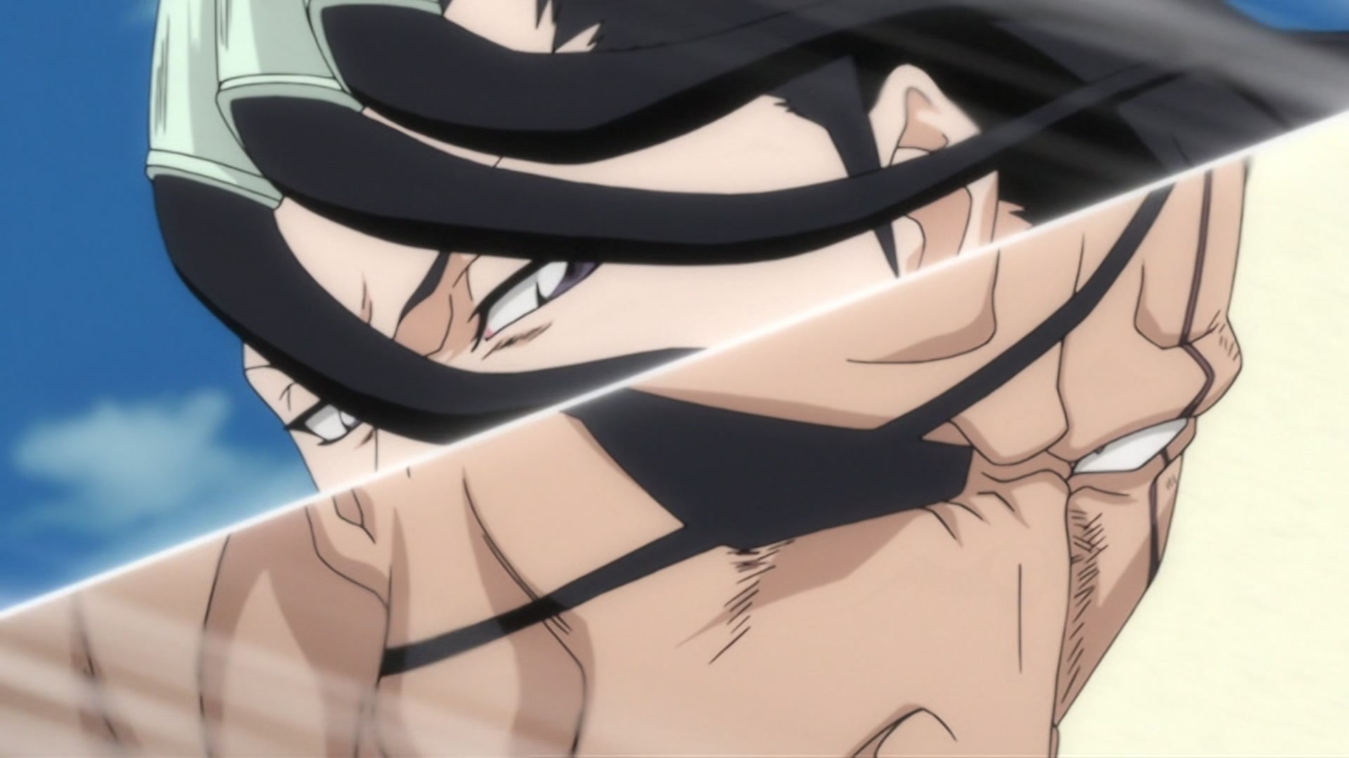Bleach Ep 289: Byakuya vs. Kenpachi?! The Melee Begins @ 00:02:55