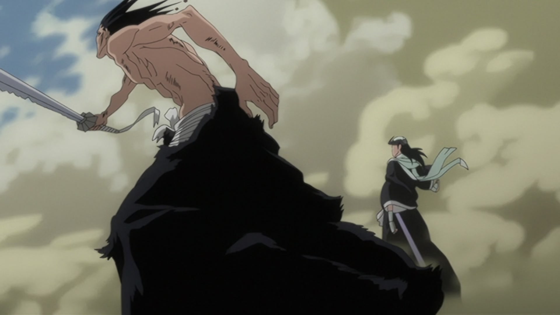 Bleach Ep 289: Byakuya vs. Kenpachi?! The Melee Begins @ 00:03:57