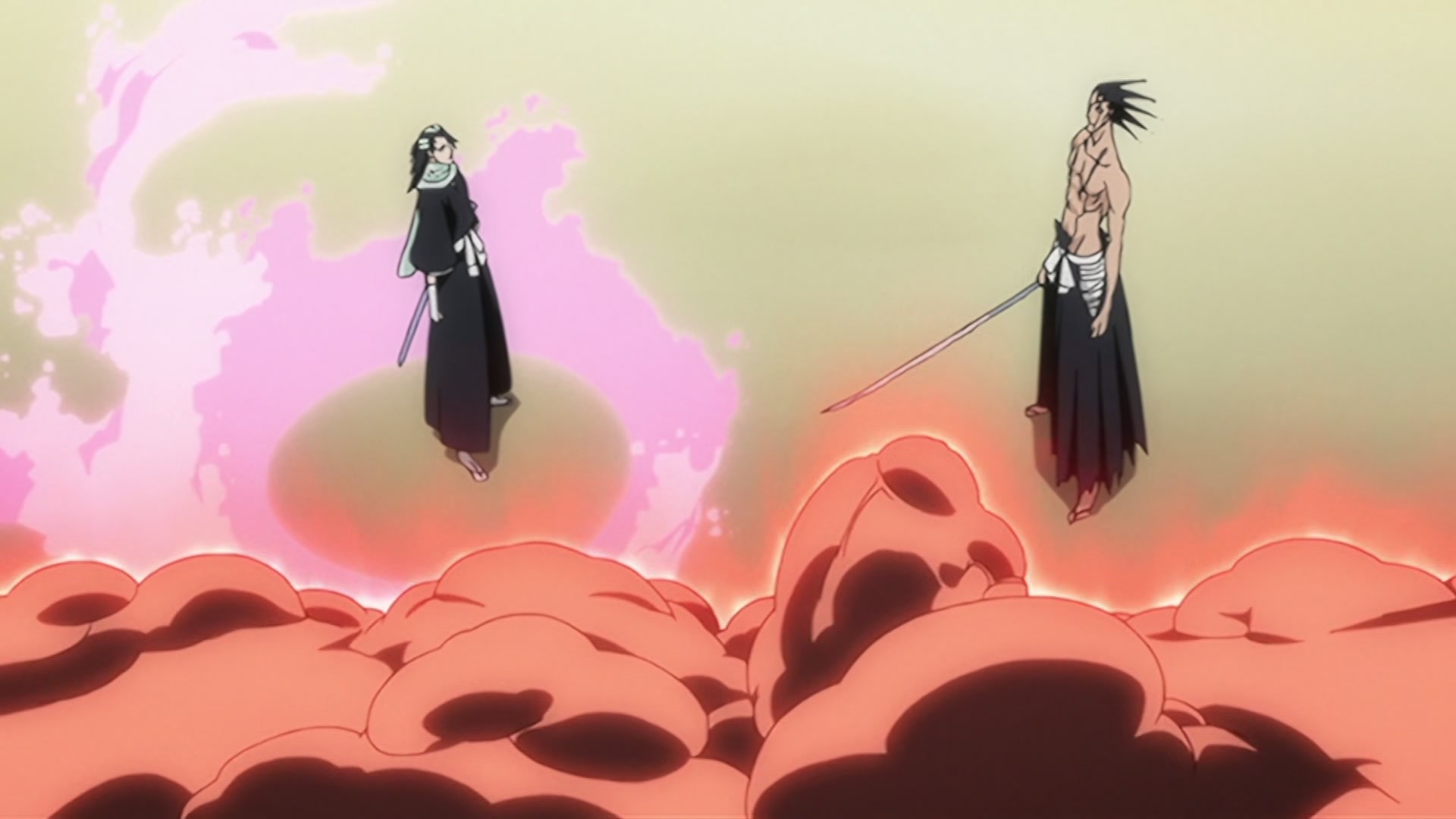 Bleach Ep 289: Byakuya vs. Kenpachi?! The Melee Begins @ 00:04:40