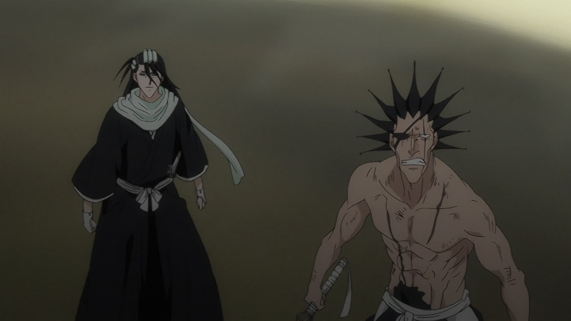 Bleach Ep 289: Byakuya vs. Kenpachi?! The Melee Begins @ 00:05:08
