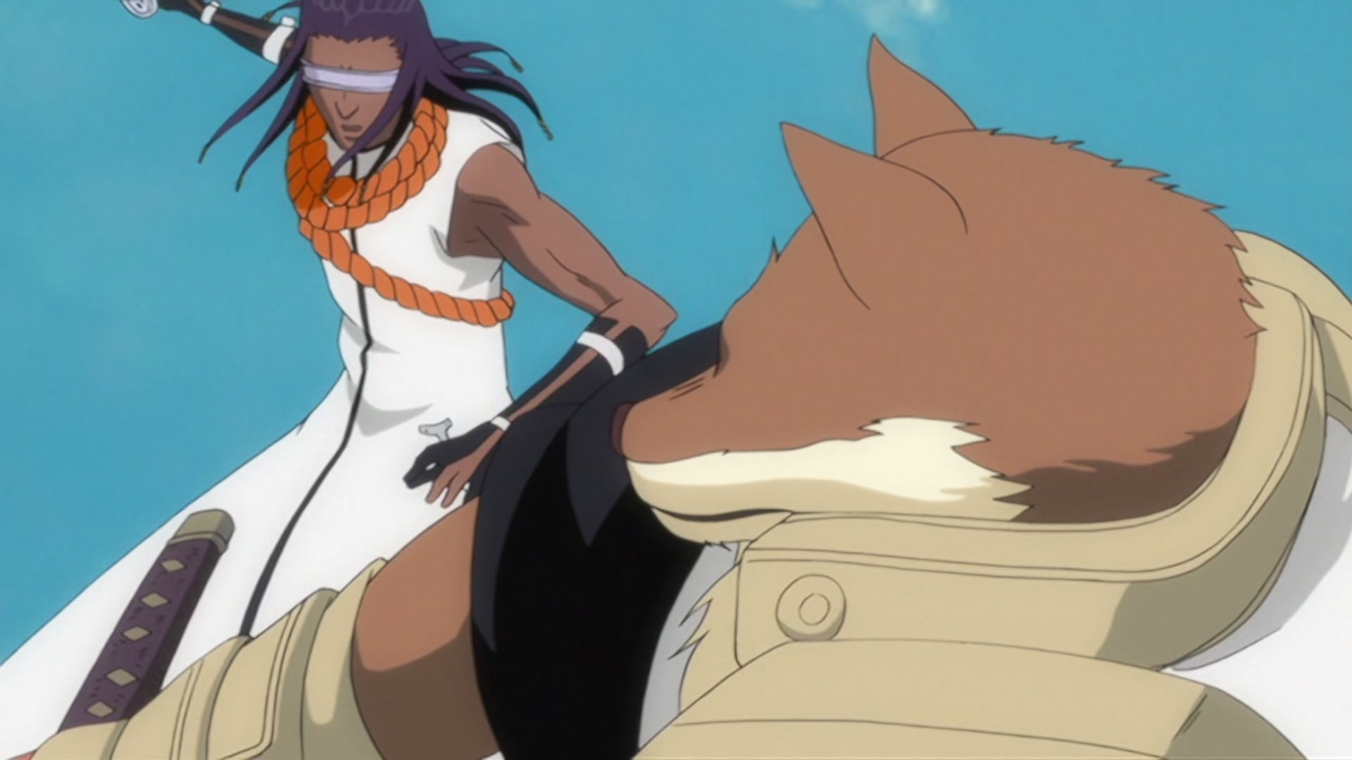 Bleach Ep 289: Byakuya vs. Kenpachi?! The Melee Begins @ 00:07:45