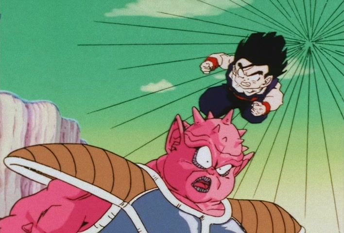 Dragon Ball Z Ep 48: Gohan in Peril! A Pursuing Dodoria Summons Death @ 13:28