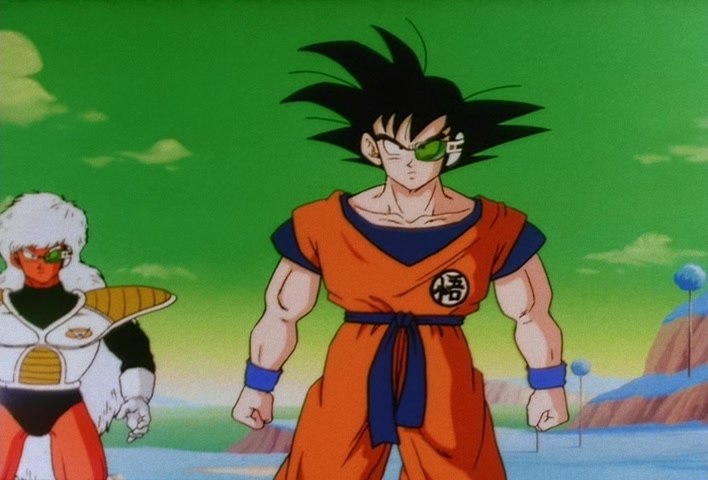Dragon Ball Z Ep 73: That Ain't Me! Gohan, Don't Lose Your Nerve, Hit Your Father!! @ 02:46