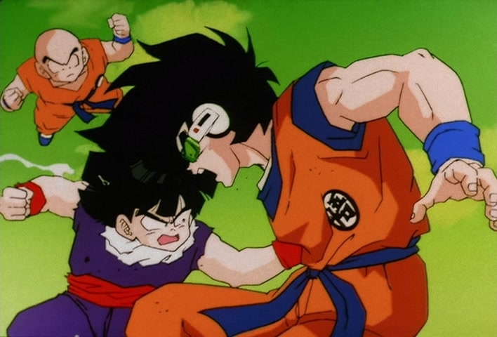 Dragon Ball Z Ep 73: That Ain't Me! Gohan, Don't Lose Your Nerve, Hit Your Father!! @ 06:35
