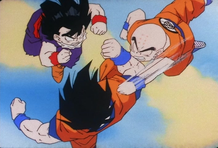 Dragon Ball Z Ep 73: That Ain't Me! Gohan, Don't Lose Your Nerve, Hit Your Father!! @ 11:22
