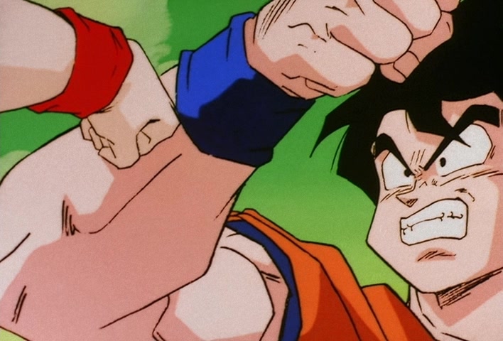 Dragon Ball Z Ep 73: That Ain't Me! Gohan, Don't Lose Your Nerve, Hit Your Father!! @ 15:37