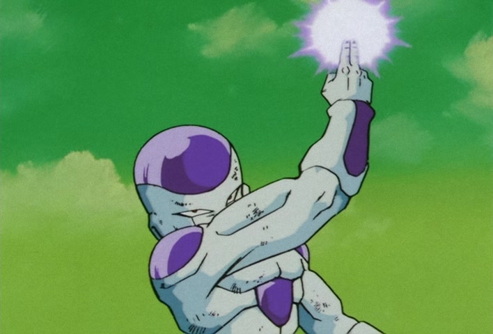 Dragon Ball Z Ep 91: Showdown!! The Embodiment of Flame in a 20-Fold Kaio-Ken Kamehameha @ 08:45