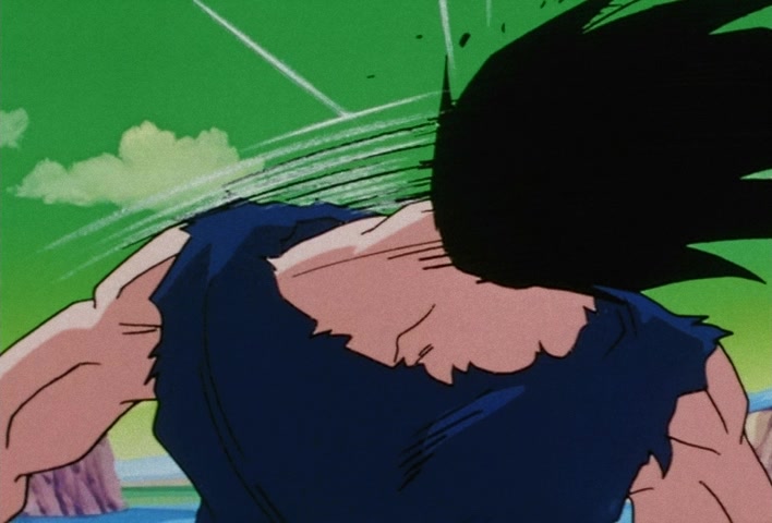 Dragon Ball Z Ep 91: Showdown!! The Embodiment of Flame in a 20-Fold Kaio-Ken Kamehameha @ 13:47