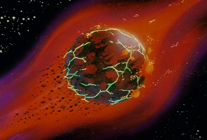 Dragon Ball Z Ep 106: Planet Namek's Great Explosion!! Goku Disappears into Space @ 05:43