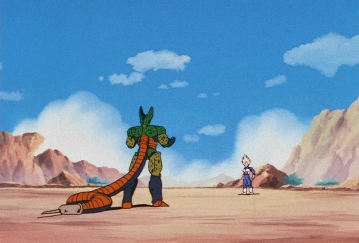 Dragon Ball Z Ep 156: On Your Knees, Cell! I am Super Vegeta!! @ 21:31