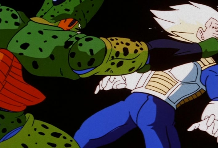 Dragon Ball Z Ep 156: On Your Knees, Cell! I am Super Vegeta!! @ 21:43