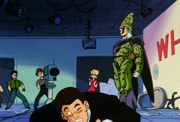Dragon Ball Z Ep 167: Ratings 100%!! The Cell Games Call for Death With an Exclusive Live Broadcast @ 17:56