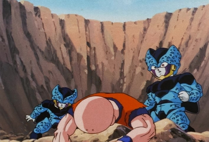 Dragon Ball Z Ep 185: Anger Exploding Into Power!! The Cell Juniors are Destroyed @ 10:20
