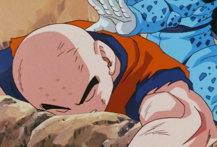 Dragon Ball Z Ep 185: Anger Exploding Into Power!! The Cell Juniors are Destroyed @ 10:42