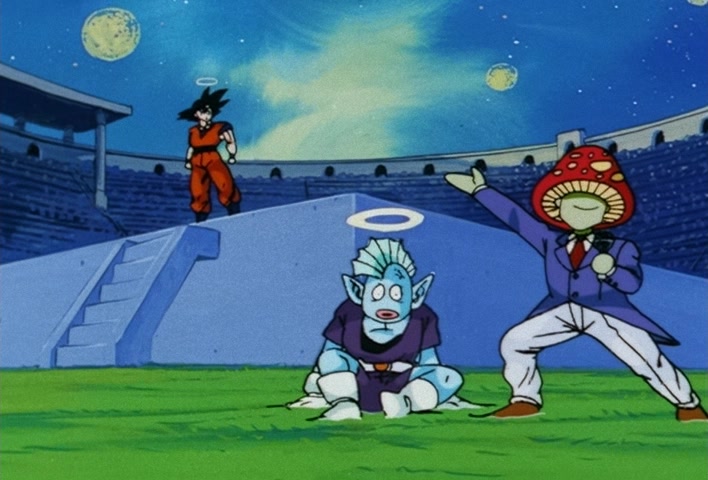 Dragon Ball Z Ep 197: Wild Enthusiasm on Dai Kaio's Planet!! Goku Stirs Up a Whirlwind @ 14:57