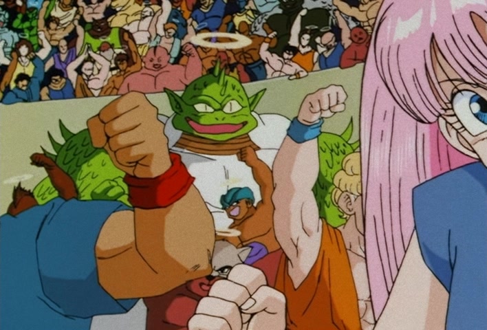 Dragon Ball Z Ep 197: Wild Enthusiasm on Dai Kaio's Planet!! Goku Stirs Up a Whirlwind @ 16:44