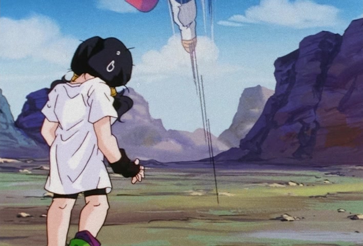 Dragon Ball Z Ep 201: The Champion and Lover of Justice — The Great Saiyaman Appears @ 22:06