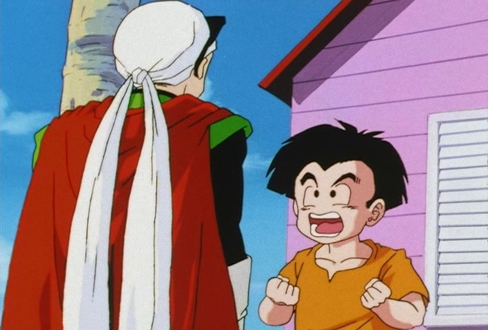 Dragon Ball Z Ep 206: Even Gohan is Surprised! Goten's Explosion of Power @ 02:13