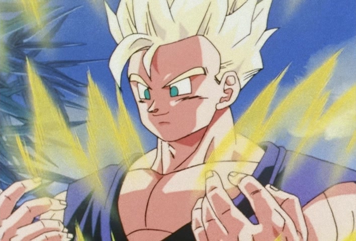 Dragon Ball Z Ep 206: Even Gohan is Surprised! Goten's Explosion of Power @ 03:18
