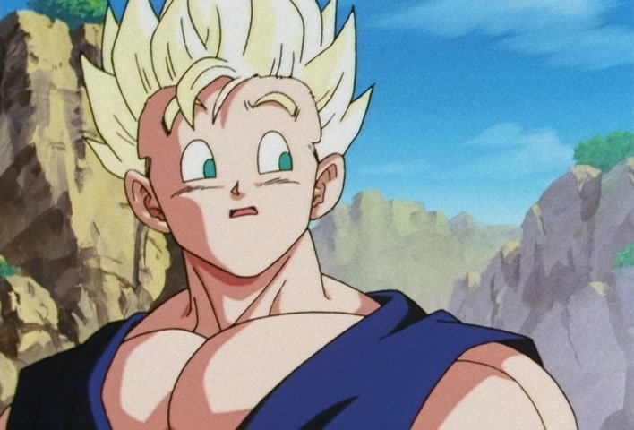 Dragon Ball Z Ep 206: Even Gohan is Surprised! Goten's Explosion of Power @ 08:23