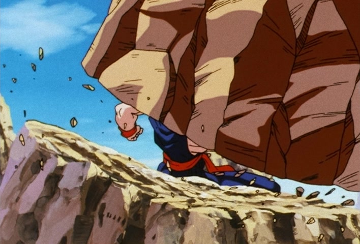 Dragon Ball Z Ep 206: Even Gohan is Surprised! Goten's Explosion of Power @ 09:10