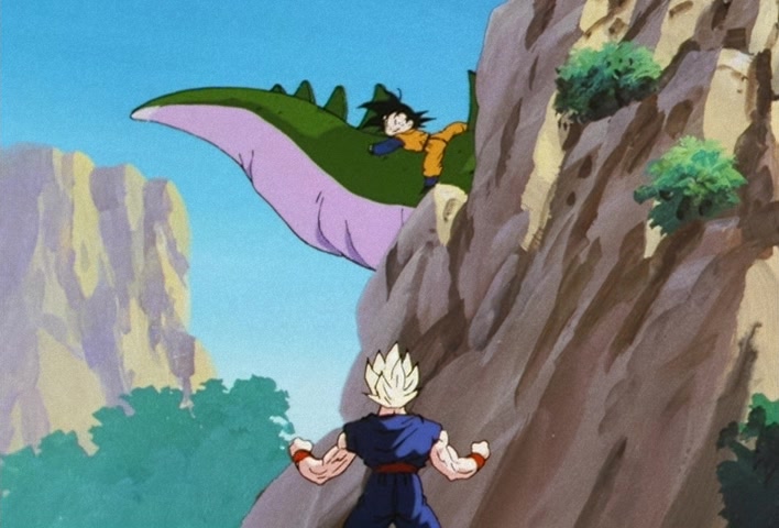 Dragon Ball Z Ep 206: Even Gohan is Surprised! Goten's Explosion of Power @ 09:28