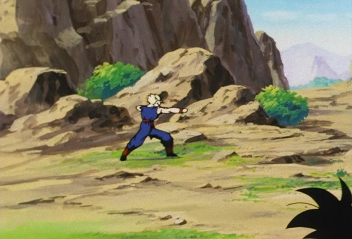 Dragon Ball Z Ep 206: Even Gohan is Surprised! Goten's Explosion of Power @ 10:09
