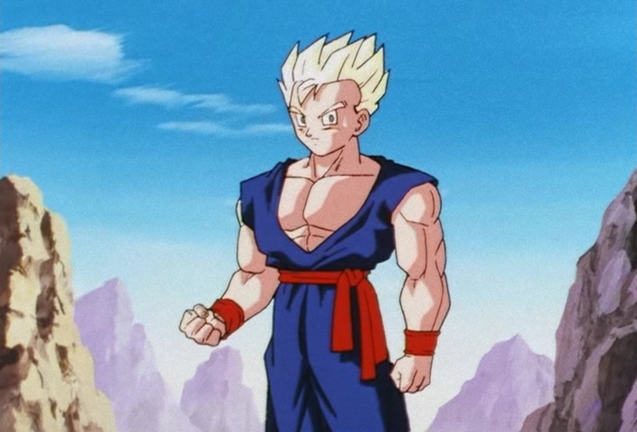 Dragon Ball Z Ep 206: Even Gohan is Surprised! Goten's Explosion of Power @ 10:26