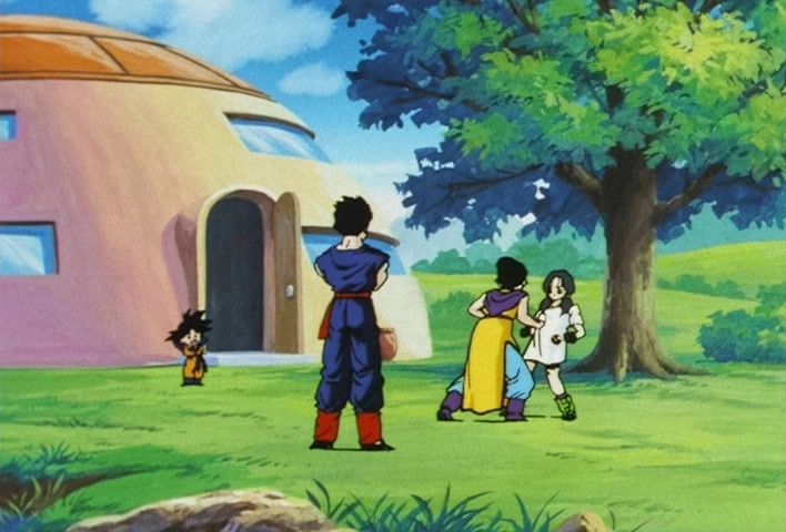 Dragon Ball Z Ep 206: Even Gohan is Surprised! Goten's Explosion of Power @ 22:22