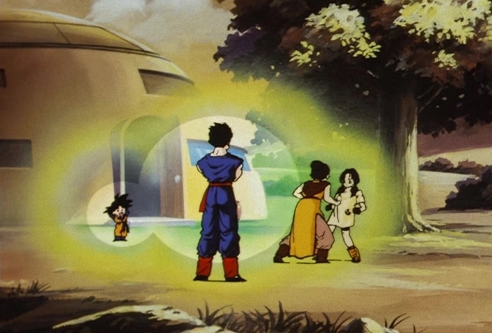 Dragon Ball Z Ep 206: Even Gohan is Surprised! Goten's Explosion of Power @ 22:28