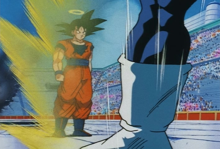 Dragon Ball Z Ep 228: Vegeta, the Prince of Destruction, is Revived!! Intrusion at the Tournament @ 22:06
