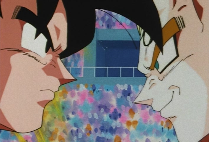 Dragon Ball Z Ep 229: A Super Confrontation of Destiny!! The Clash of Goku vs Vegeta @ 03:25