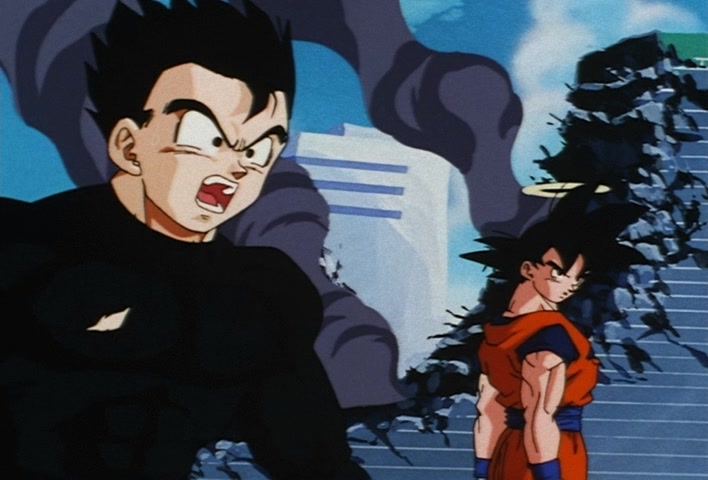 Dragon Ball Z Ep 229: A Super Confrontation of Destiny!! The Clash of Goku vs Vegeta @ 04:12