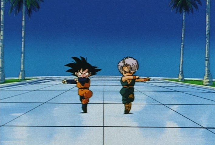 Dragon Ball Z Ep 251: The Birth of a Superhuman Warrior!! His Name is Gotenks @ 10:49