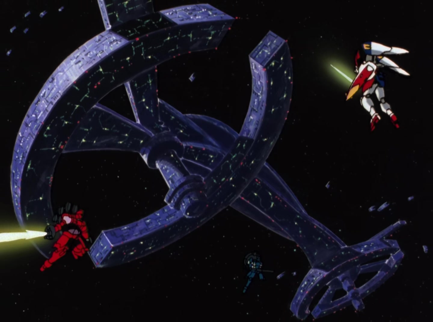 Mobile Suit Gundam Wing Ep 25: Quatre VS Heero @ 15:16